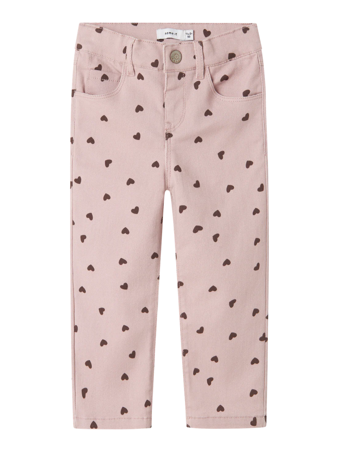 Name it - NMFROSE STRAIGHT AOP TWILL PANZ 7218-YF  - Burnished Lilac/Heart