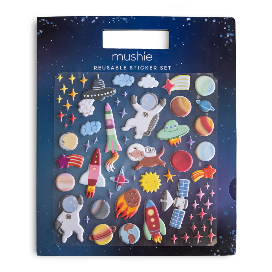 Mushie Wiederverwendbare Weltraum-Sticker-Set
