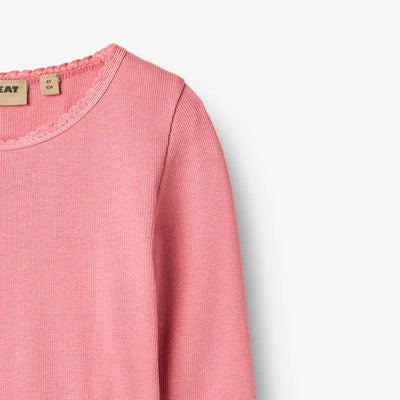Wheat-Rib T-shirt L/S Reese-9568 soft pink