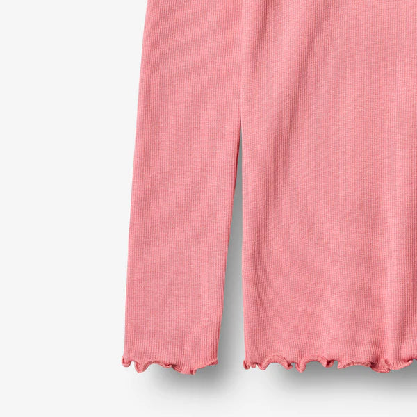 Wheat-Rib T-shirt L/S Reese-9568 soft pink