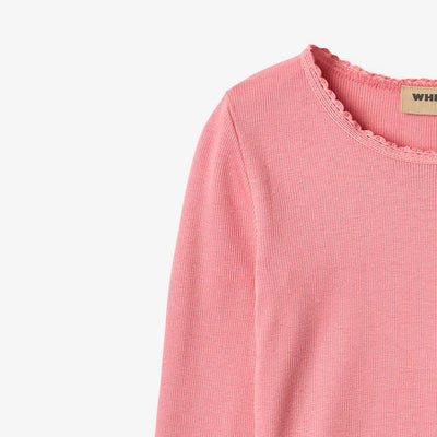 Wheat-Rib T-shirt L/S Reese-9568 soft pink