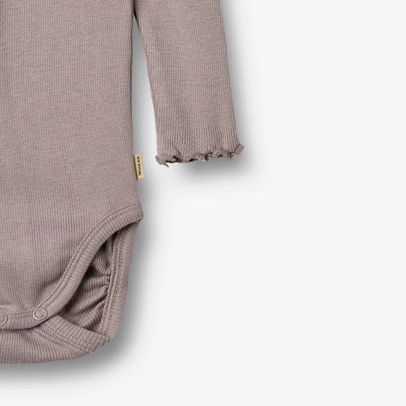 Wheat-Rib Body L/S Lotta-9531 dusty purple