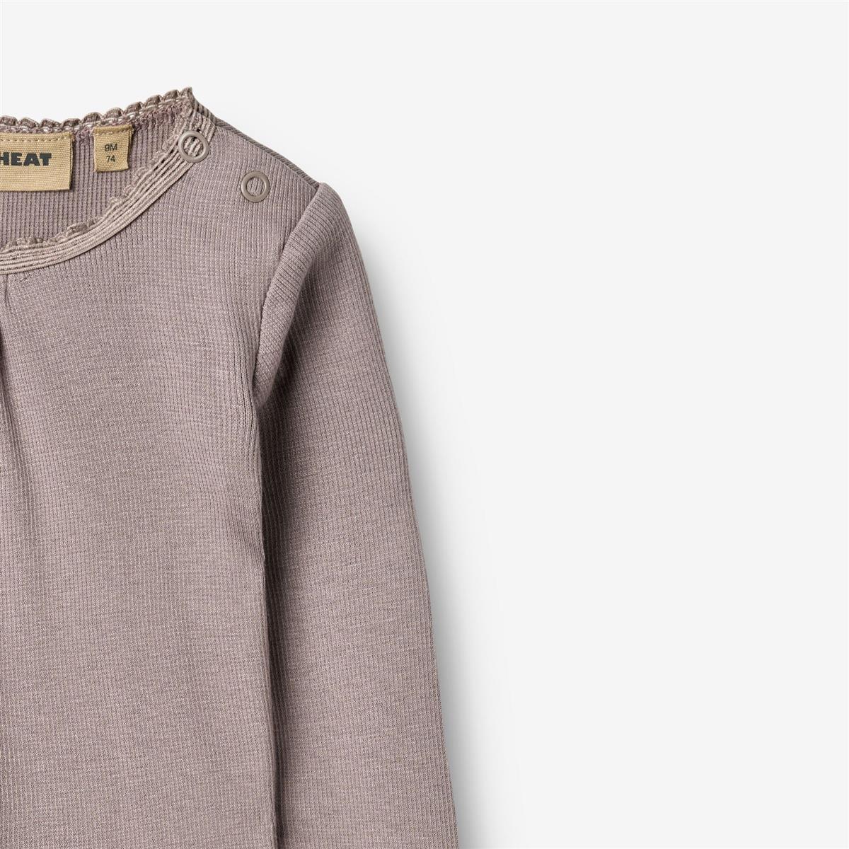 Wheat- Rippstrick-Body L/S Lotta dusty purple