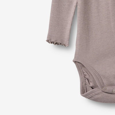 Wheat- Rippstrick-Body L/S Lotta dusty purple