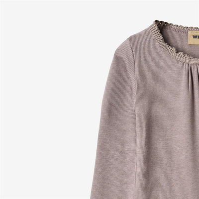 Wheat- Rippstrick-Body L/S Lotta dusty purple