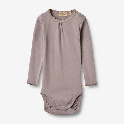 Wheat- Rippstrick-Body L/S Lotta dusty purple