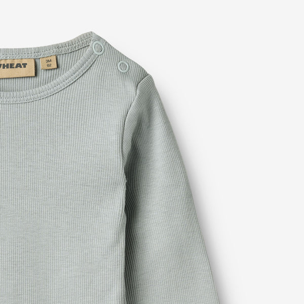 Wheat-Rippstrick-Body mit langen Ärmeln sofft rain
