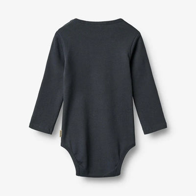 Wheat-Rippstrick-Body mit langen Ärmeln navy