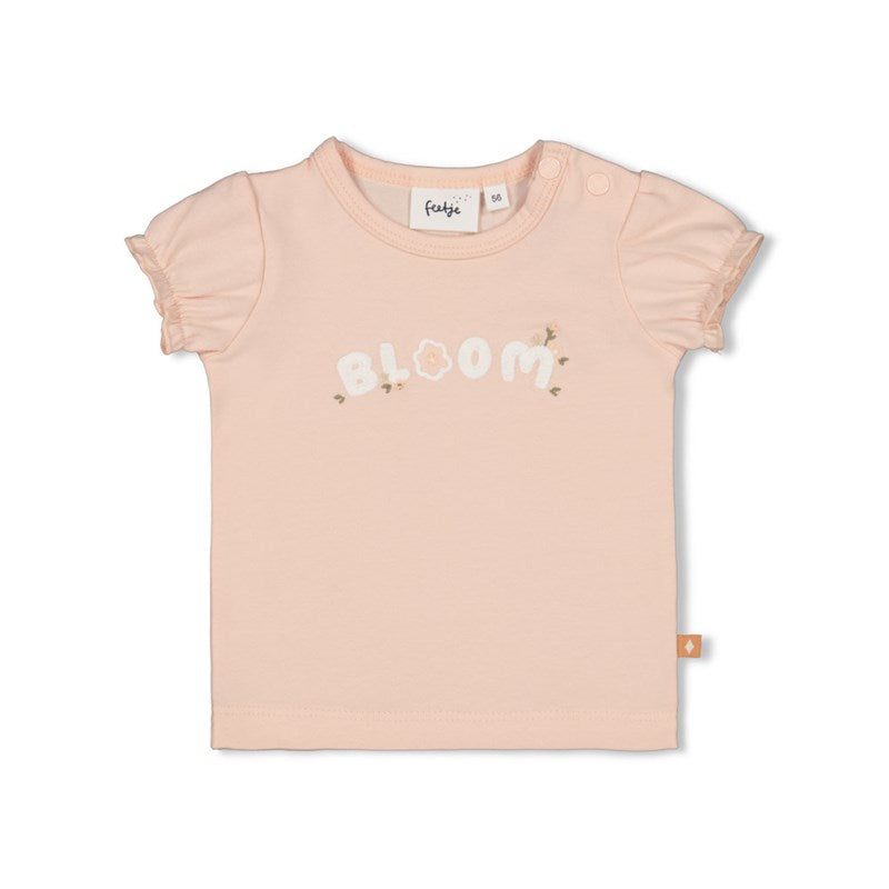 Feetje-T-Shirt - Bloom With Love-Rosa