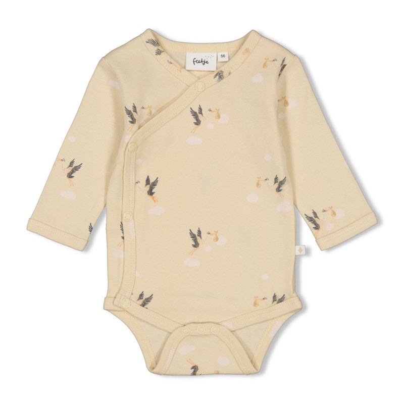 Feetje-Gerippte Wickelbody AOP - Special Delivery
