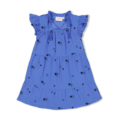 Jubel-Kleid AOP Musselin - Ciao Bella-Blau