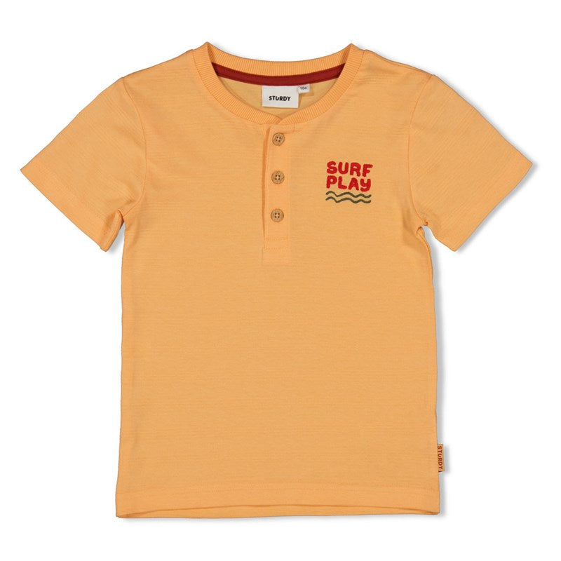 Sturdy-T-Shirt mit Knöpfen - Happy Rio-Pfirsich
