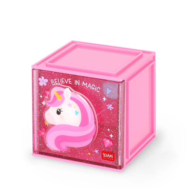 Erweiterbare Schreibtischbox - Einhorn