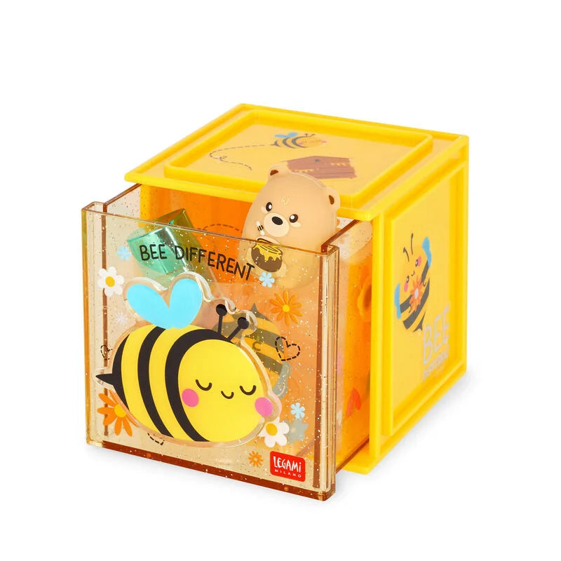 Erweiterbare Schreibtischbox - Cutie Cube Biene