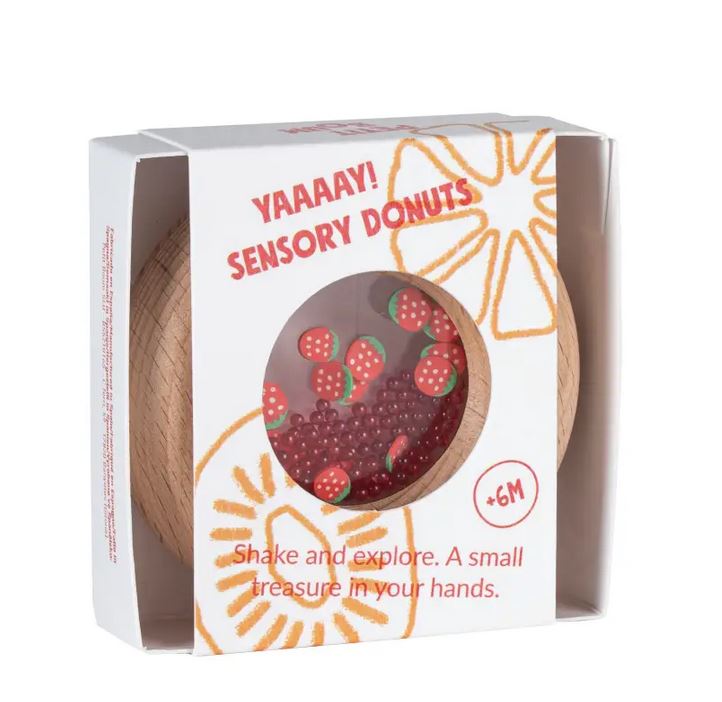Petit Boum -Petit Boum Sensory Donut Strawberries Sensorik Spielzeug