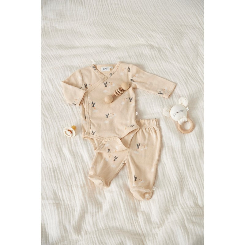 Feetje-Gerippte Wickelbody AOP - Special Delivery