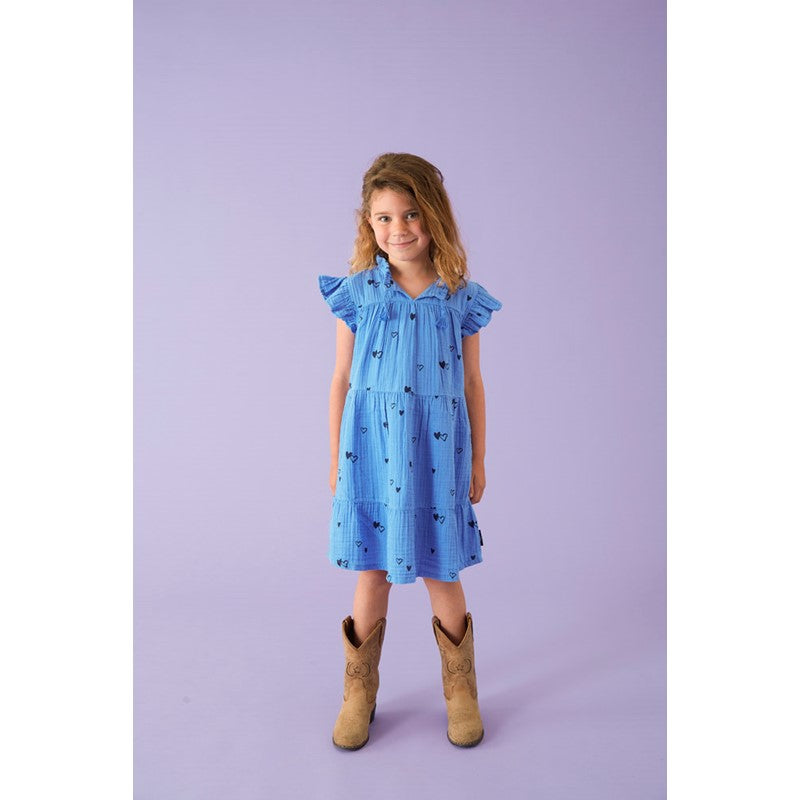 Jubel-Kleid AOP Musselin - Ciao Bella-Blau