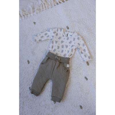 Feetje-Gerippte Body AOP - Fields of Green