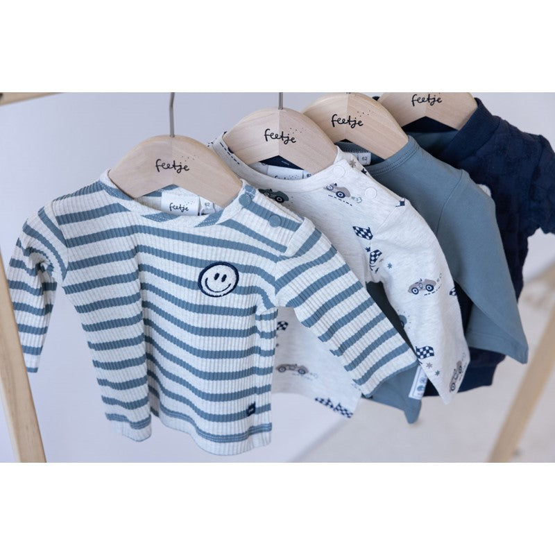 Feetje-Gerippte Longsleeve Ringel -  Let's Go!