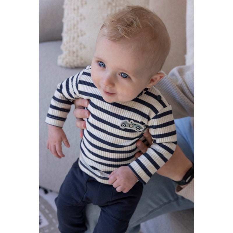Feetje-Gerippte Longsleeve Ringel -  Let's Go!