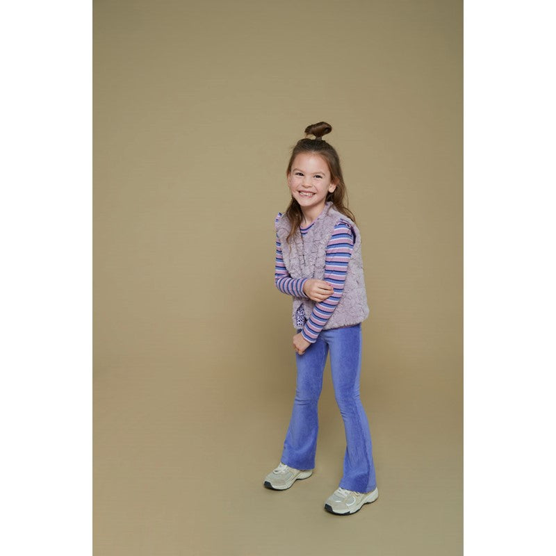 Jubel-Gerippte Longsleeve Ringel - Wild Soul-Violet