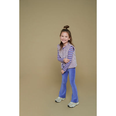 Jubel-Gerippte Longsleeve Ringel - Wild Soul-Violet