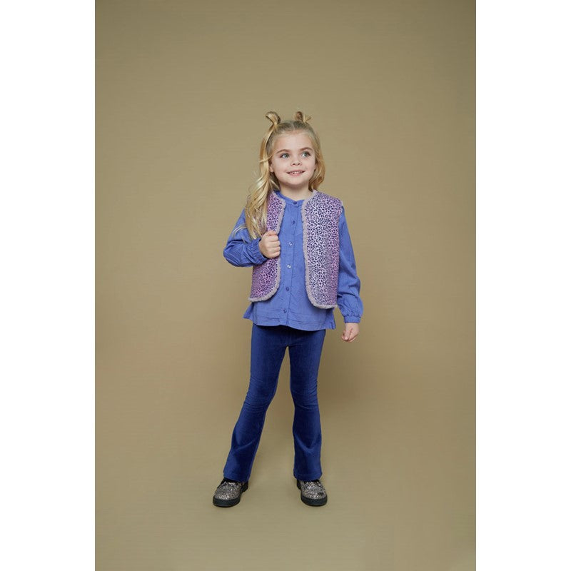 Jubel-Gerippte Schlaghose Samt - Wild Soul-Indigo