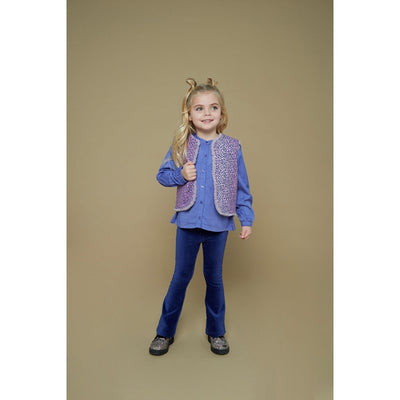Jubel-Gerippte Schlaghose Samt - Wild Soul-Indigo