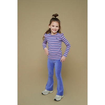 Jubel-Gerippte Longsleeve Ringel - Wild Soul-Violet