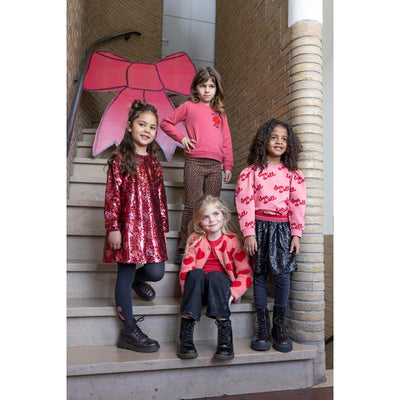 Jubel-Pailetten Kleid - Queen Of Hearts-Bordeaux