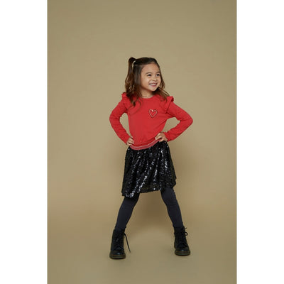 Jubel-Longsleeve - Queen Of Hearts-Rot