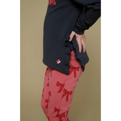 Jubel-Schlaghose AOP - Queen Of Hearts-Rosa