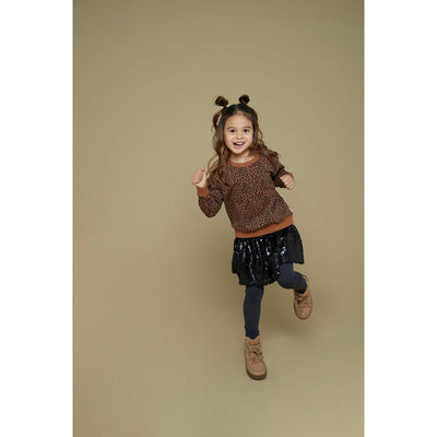 Jubel-Sweater AOP - Queen Of Hearts-Braun