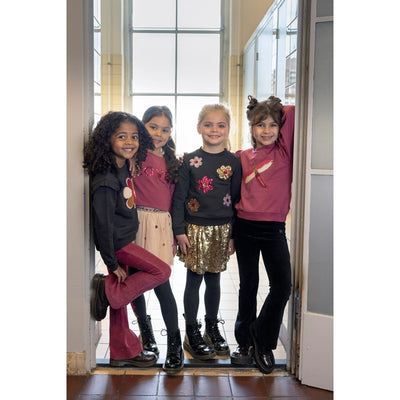 Jubel-Gerippte Schlaghose Samt - Shine Bright-Anthrazit