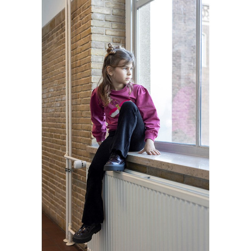 Jubel-Gerippte Schlaghose Samt - Shine Bright-Anthrazit
