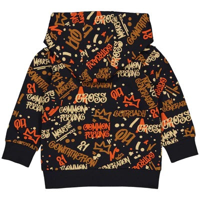 Quapi - SWEATER - AOP Blue Dark Grafitti