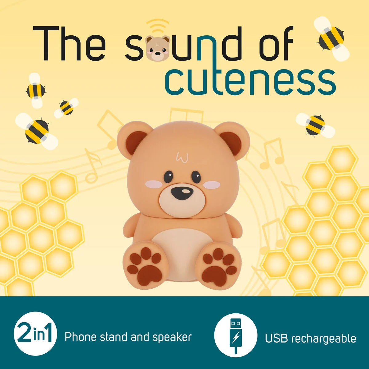 Kabelloser Speaker mit Halterung - The Sound of Cuteness Teddy Bear