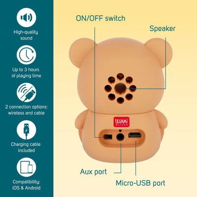 Kabelloser Speaker mit Halterung - The Sound of Cuteness Teddy Bear