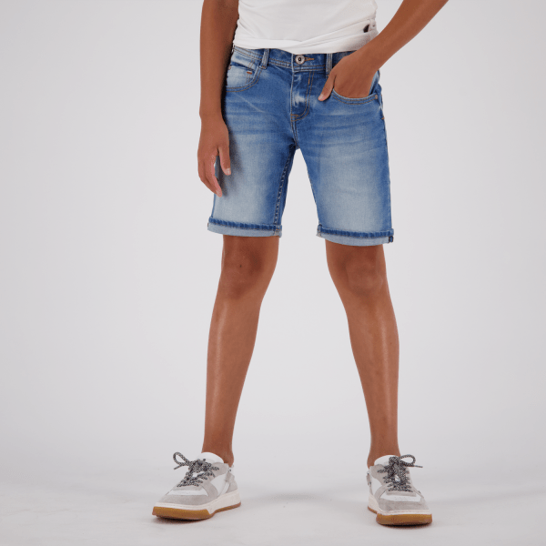 DENIM SHORTSS CHARLIE - Mid Blue Wash