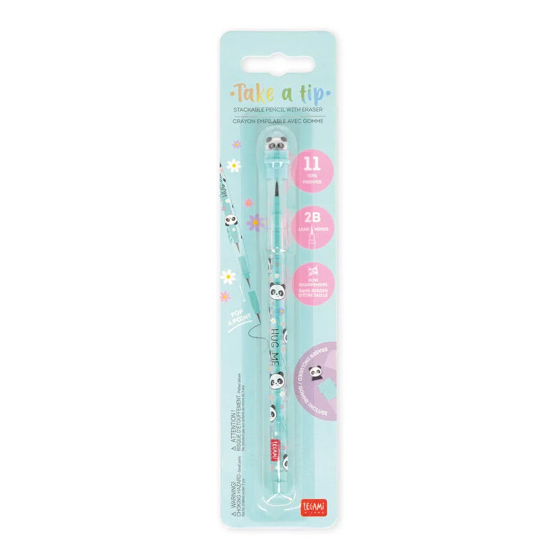 Stapelbarer Bleistift mit Radiergummi - Take a Tip