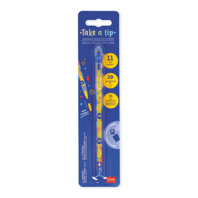 Stapelbarer Bleistift mit Radiergummi - Take a Tip