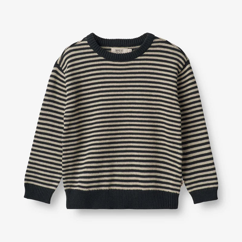 Knit Pullover Morgan-1433 navy stripe