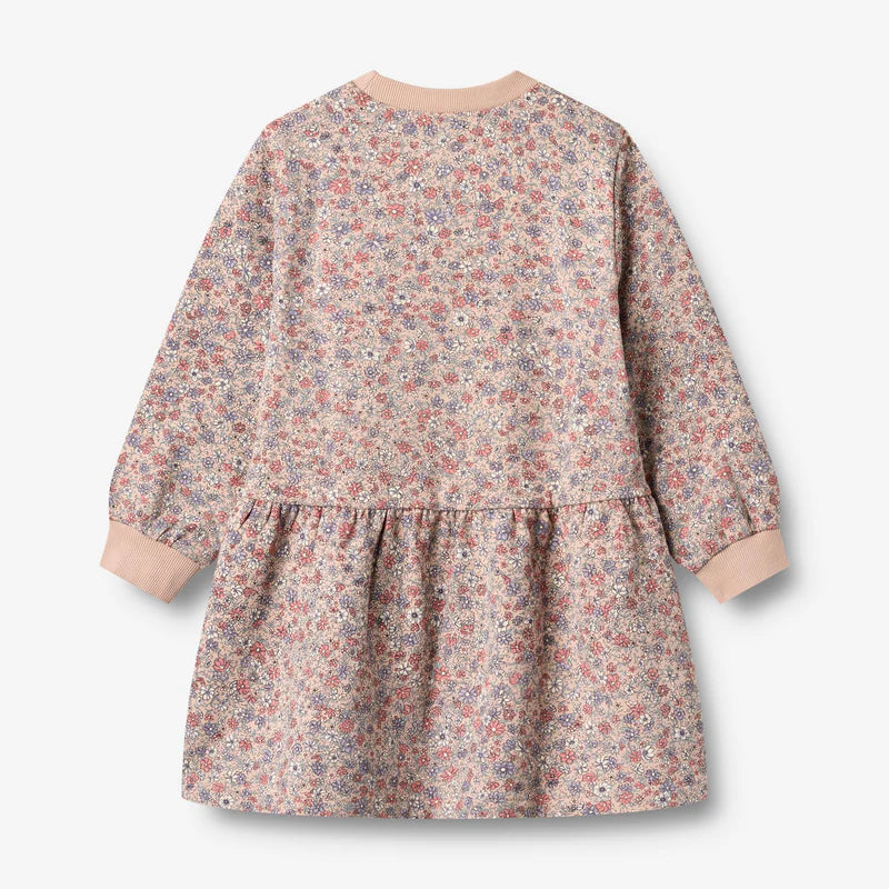 Wheat-Sweat Dress L/S Zenia-2036 rose dust flowers