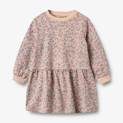 Wheat-Sweat Dress L/S Zenia-2036 rose dust flowers