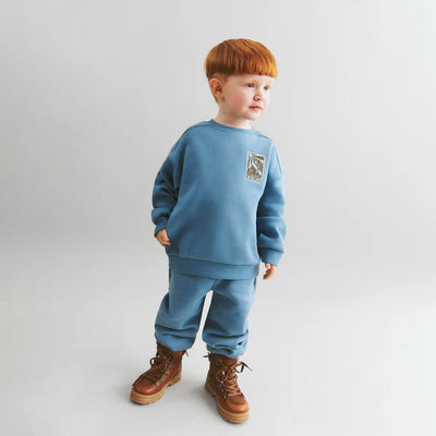 Wheat-Sweatshirt L/S badge Sander-9575 winter blue