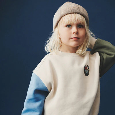 Wheat-Sweatshirt L/S badge Elliot-3191 offwhite