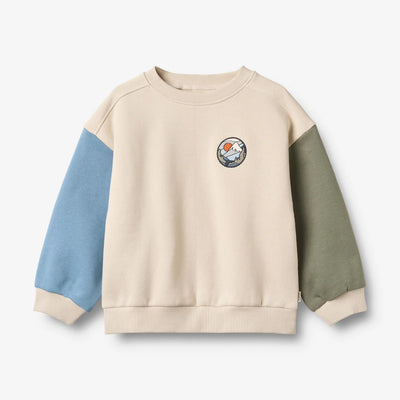 Wheat-Sweatshirt L/S badge Elliot-3191 offwhite