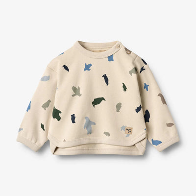 Wheat-Sweatshirt L/S Emery-9563 offwhite penguins