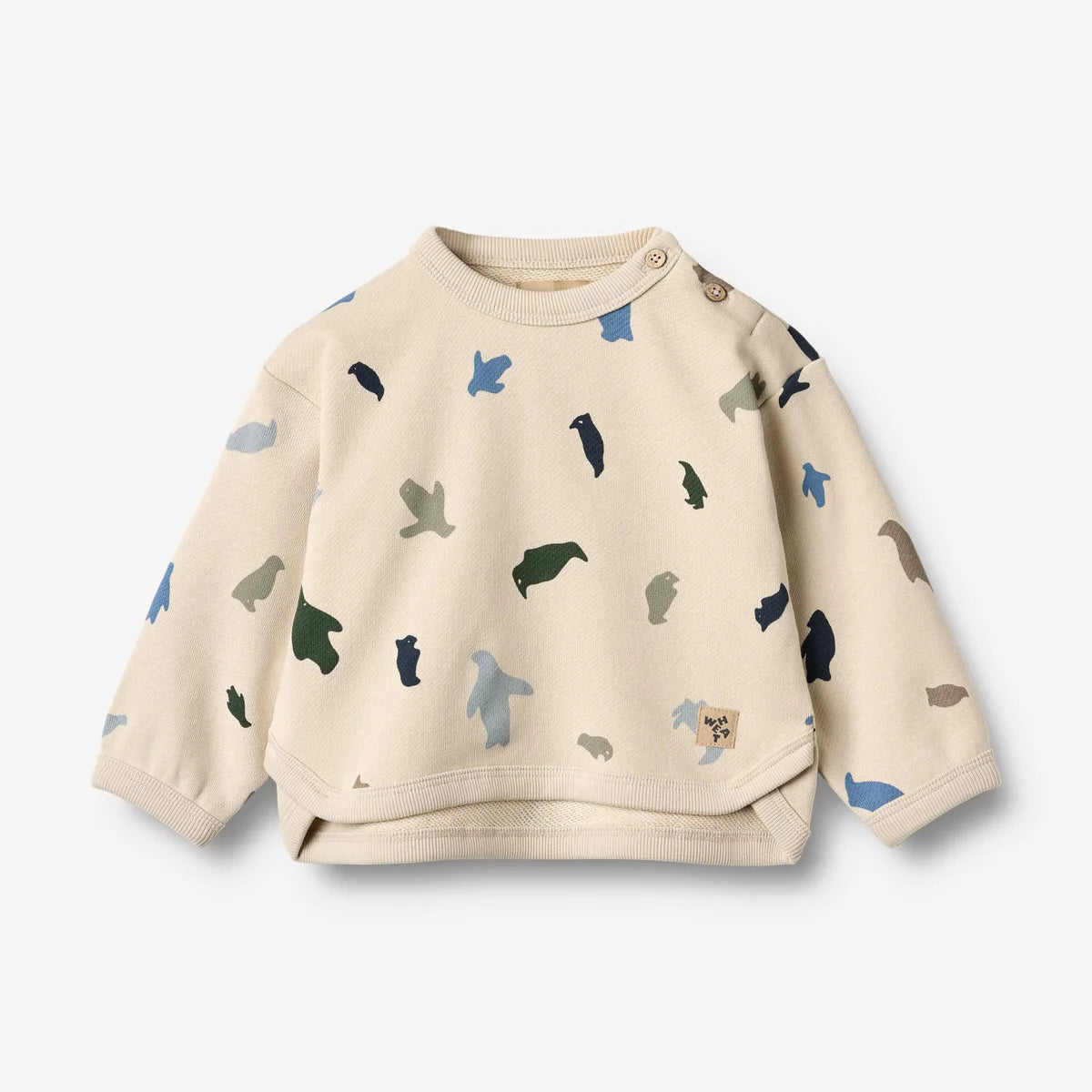 Wheat-Sweatshirt L/S Emery-9563 offwhite penguins