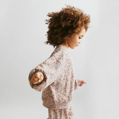 Wheat-Sweatshirt L/S Lia-2036 rose dust flowers